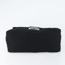 FENDI Mamma Baguette Shoulder Bag Nylon Black Silver Auth ki6120-5