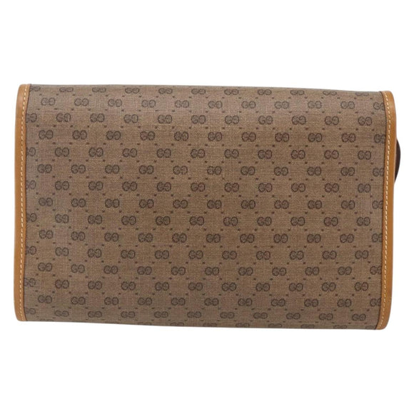 GUCCI Micro GG Supreme Shoulder Bag PVC Beige Gold 004 89 0265 Auth ki6121