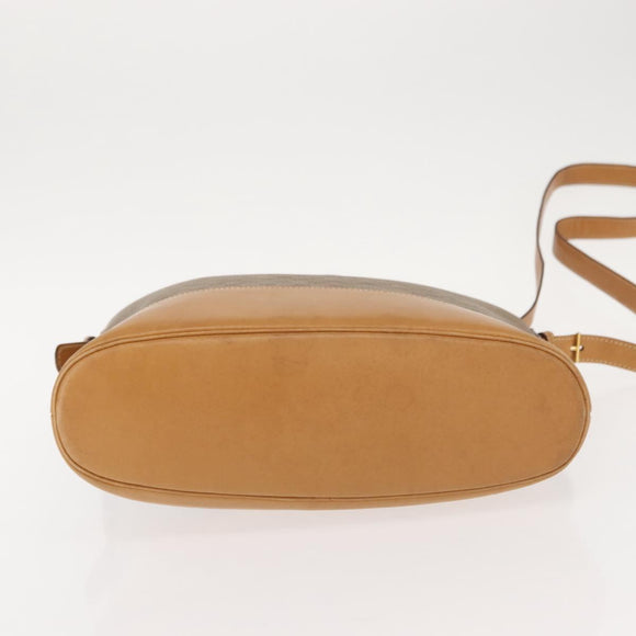 GUCCI Micro GG Supreme Shoulder Bag PVC Beige Gold Auth ki6122