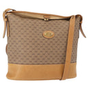 GUCCI Micro GG Supreme Shoulder Bag PVC Beige Gold Auth ki6122-1