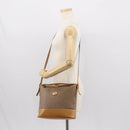 GUCCI Micro GG Supreme Shoulder Bag PVC Beige Gold Auth ki6122-22