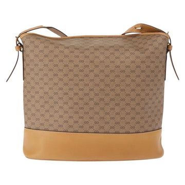 GUCCI Micro GG Supreme Shoulder Bag PVC Beige Gold Auth ki6122 - 0