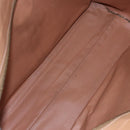 CELINE Macadam Canvas Tote Bag PVC Leather Brown Gold Auth ki6123-10