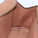 CELINE Macadam Canvas Tote Bag PVC Leather Brown Gold Auth ki6123-18