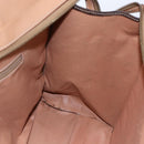 CELINE Macadam Canvas Tote Bag PVC Leather Brown Gold Auth ki6123-19