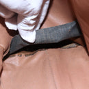 CELINE Macadam Canvas Tote Bag PVC Leather Brown Gold Auth ki6123-11