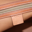 CELINE Macadam Canvas Hand Bag PVC Leather Brown Gold Auth ki6124-18