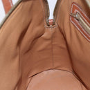 CELINE Macadam Canvas Hand Bag PVC Leather Brown Gold Auth ki6124-20