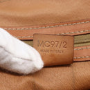 CELINE Macadam Canvas Hand Bag PVC Leather Brown Gold Auth ki6124-12