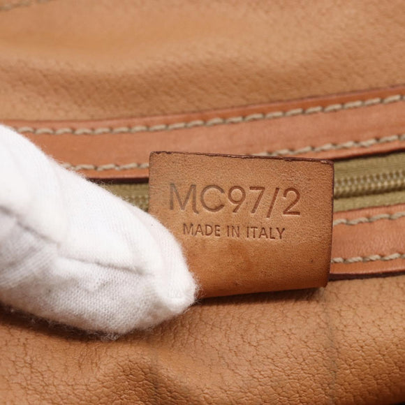 CELINE Macadam Canvas Hand Bag PVC Leather Brown Gold Auth ki6124