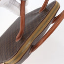 CELINE Macadam Canvas Hand Bag PVC Leather Brown Gold Auth ki6124-6