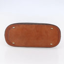 CELINE Macadam Canvas Hand Bag PVC Leather Brown Gold Auth ki6124-5