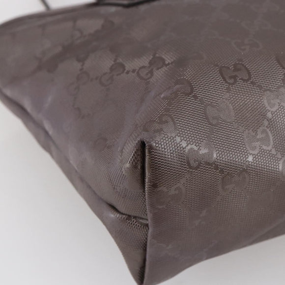 GUCCI GG Implementation Tote Bag PVC Silver Pink gray 211138 Auth ki6125