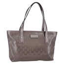GUCCI GG Implementation Tote Bag PVC Silver Pink gray 211138 Auth ki6125-1