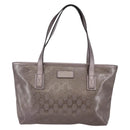 GUCCI GG Implementation Tote Bag PVC Silver Pink gray 211138 Auth ki6125-13