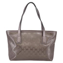 GUCCI GG Implementation Tote Bag PVC Silver Pink gray 211138 Auth ki6125-2