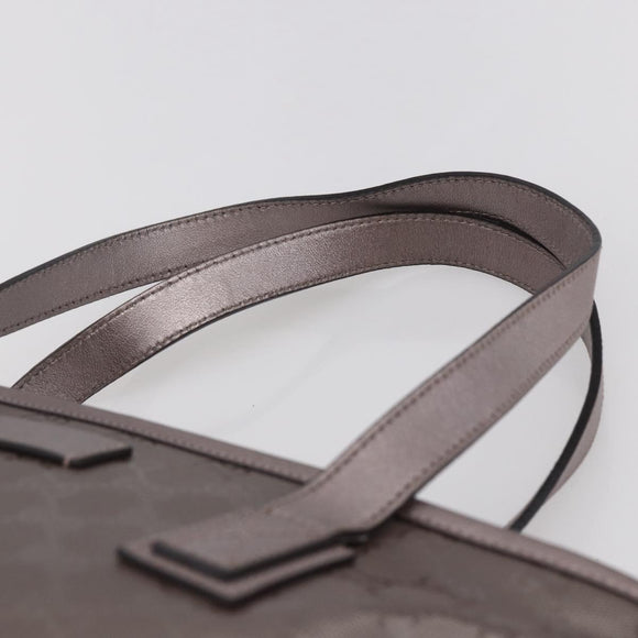 GUCCI GG Implementation Tote Bag PVC Silver Pink gray 211138 Auth ki6125