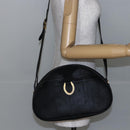 Christian Dior Trotter Canvas Shoulder Bag Black Auth ki6126-22