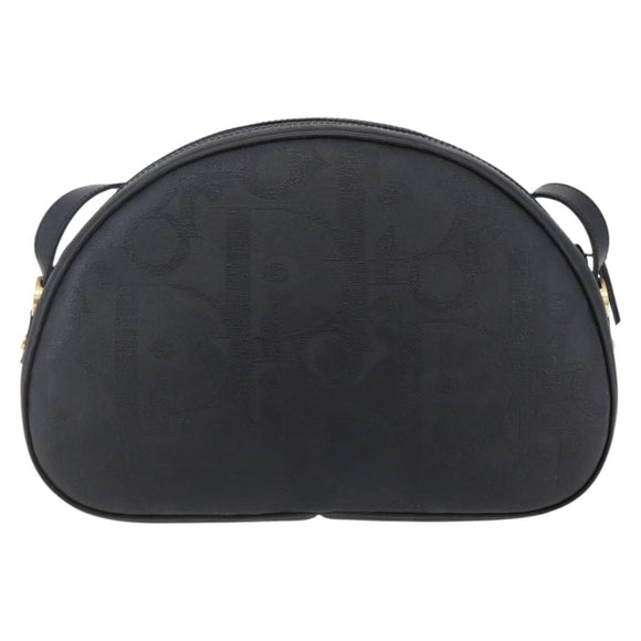 Christian Dior Trotter Canvas Shoulder Bag Black Auth ki6126