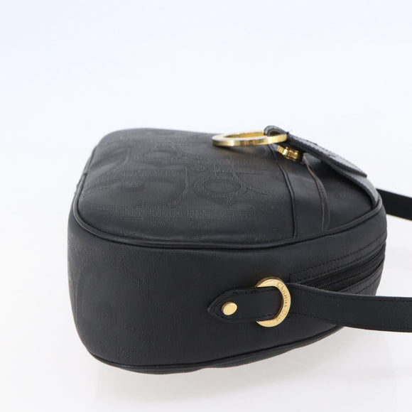 Christian Dior Trotter Canvas Shoulder Bag Black Auth ki6126