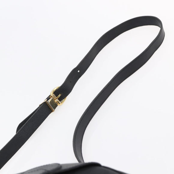 Christian Dior Trotter Canvas Shoulder Bag Black Auth ki6126