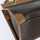 CELINE Macadam Canvas Tote Bag PVC Leather Brown Gold Auth ki6127-15