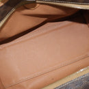 CELINE Macadam Canvas Tote Bag PVC Leather Brown Gold Auth ki6127-10