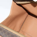 CELINE Macadam Canvas Tote Bag PVC Leather Brown Gold Auth ki6127-18