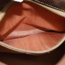 CELINE Macadam Canvas Tote Bag PVC Leather Brown Gold Auth ki6127-11