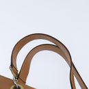 CELINE Macadam Canvas Tote Bag PVC Leather Brown Gold Auth ki6127-8