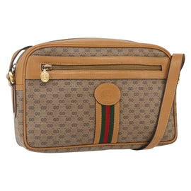 GUCCI Micro GG Supreme Web Sherry Line Bag PVC Beige 001 23 0942 Auth ki6128