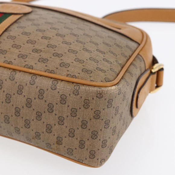 GUCCI Micro GG Supreme Web Sherry Line Bag PVC Beige 001 23 0942 Auth ki6128