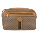 GUCCI Micro GG Supreme Web Sherry Line Bag PVC Beige 001 23 0942 Auth ki6128-13
