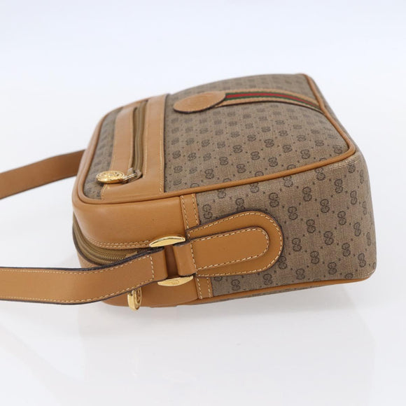 GUCCI Micro GG Supreme Web Sherry Line Bag PVC Beige 001 23 0942 Auth ki6128
