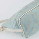 GUCCI GG Canvas Accessory Pouch Light Blue Silver 039 1103 Auth ki6130-16