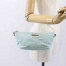 GUCCI GG Canvas Accessory Pouch Light Blue Silver 039 1103 Auth ki6130-21