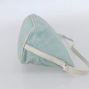 GUCCI GG Canvas Accessory Pouch Light Blue Silver 039 1103 Auth ki6130-4