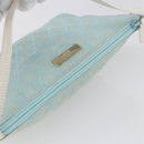 GUCCI GG Canvas Accessory Pouch Light Blue Silver 039 1103 Auth ki6130-6