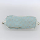 GUCCI GG Canvas Accessory Pouch Light Blue Silver 039 1103 Auth ki6130-5