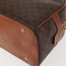 CELINE Macadam Canvas Hand Bag PVC Leather Brown Gold Auth ki6132-14