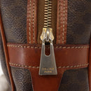 CELINE Macadam Canvas Hand Bag PVC Leather Brown Gold Auth ki6132-17
