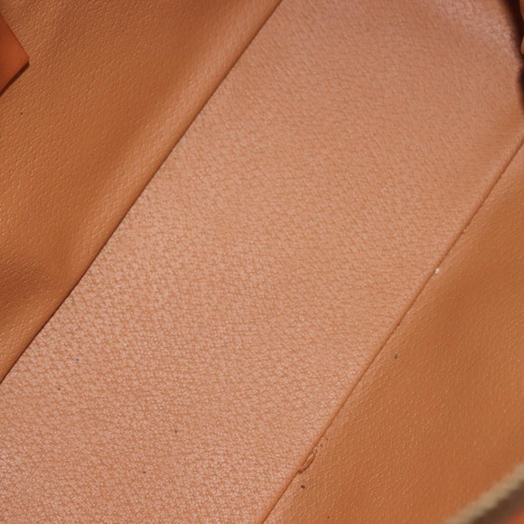 CELINE Macadam Canvas Hand Bag PVC Leather Brown Gold Auth ki6132