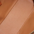 CELINE Macadam Canvas Hand Bag PVC Leather Brown Gold Auth ki6132-10