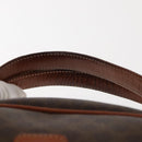 CELINE Macadam Canvas Hand Bag PVC Leather Brown Gold Auth ki6132-8