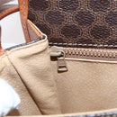 CELINE Macadam Canvas Shoulder Bag PVC Leather Brown Gold Auth ki6135-19
