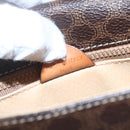 CELINE Macadam Canvas Shoulder Bag PVC Leather Brown Gold Auth ki6135-12