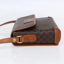 CELINE Macadam Canvas Shoulder Bag PVC Leather Brown Gold Auth ki6135-3