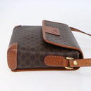 CELINE Macadam Canvas Shoulder Bag PVC Leather Brown Gold Auth ki6135-4