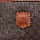 CELINE Macadam Canvas Shoulder Bag PVC Leather Brown Gold Auth ki6137-17