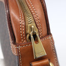 CELINE Macadam Canvas Shoulder Bag PVC Leather Brown Gold Auth ki6137-10